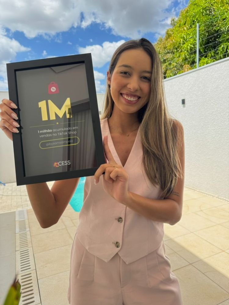 Placa de 1 milhão em vendas no TikTok Shop